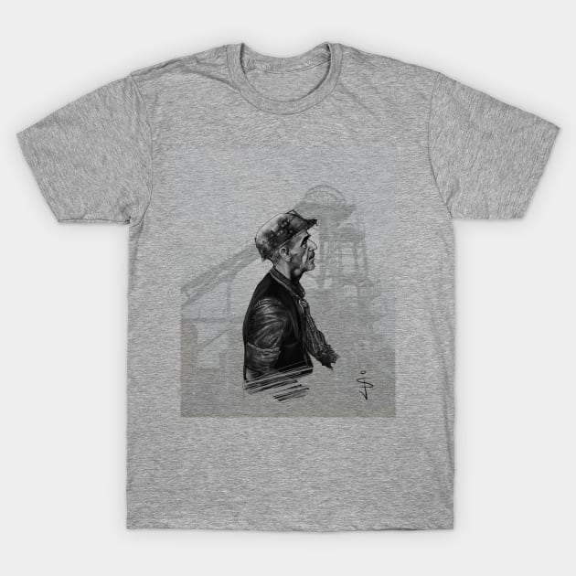 The Geordie Miner T-Shirt by Jans Art